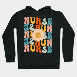 Retro Groovy Nurse Life For Women Nursing For Nurses Week Hoodie